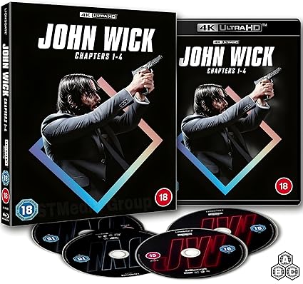 John Wick: Chapters 1-4 Blu-ray + 4K Ultra HD Region Free product cover