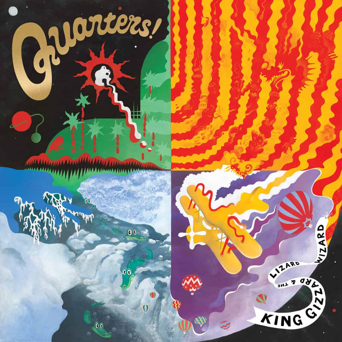 King Gizzard and the Lizard Wizard Quarters (Limited Edition, Recycled 180 Gram Orange Colored Vinyl, Recyclable, Gold Foil O-Ring / Jacket)