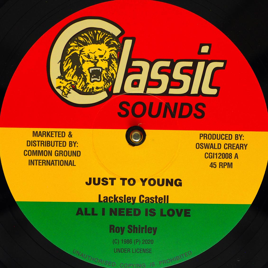 Lacksley Castell - Just Too Young; Roy Shirley - All I Need Is Love / Lascelles Douglas - Once Bitten product cover
