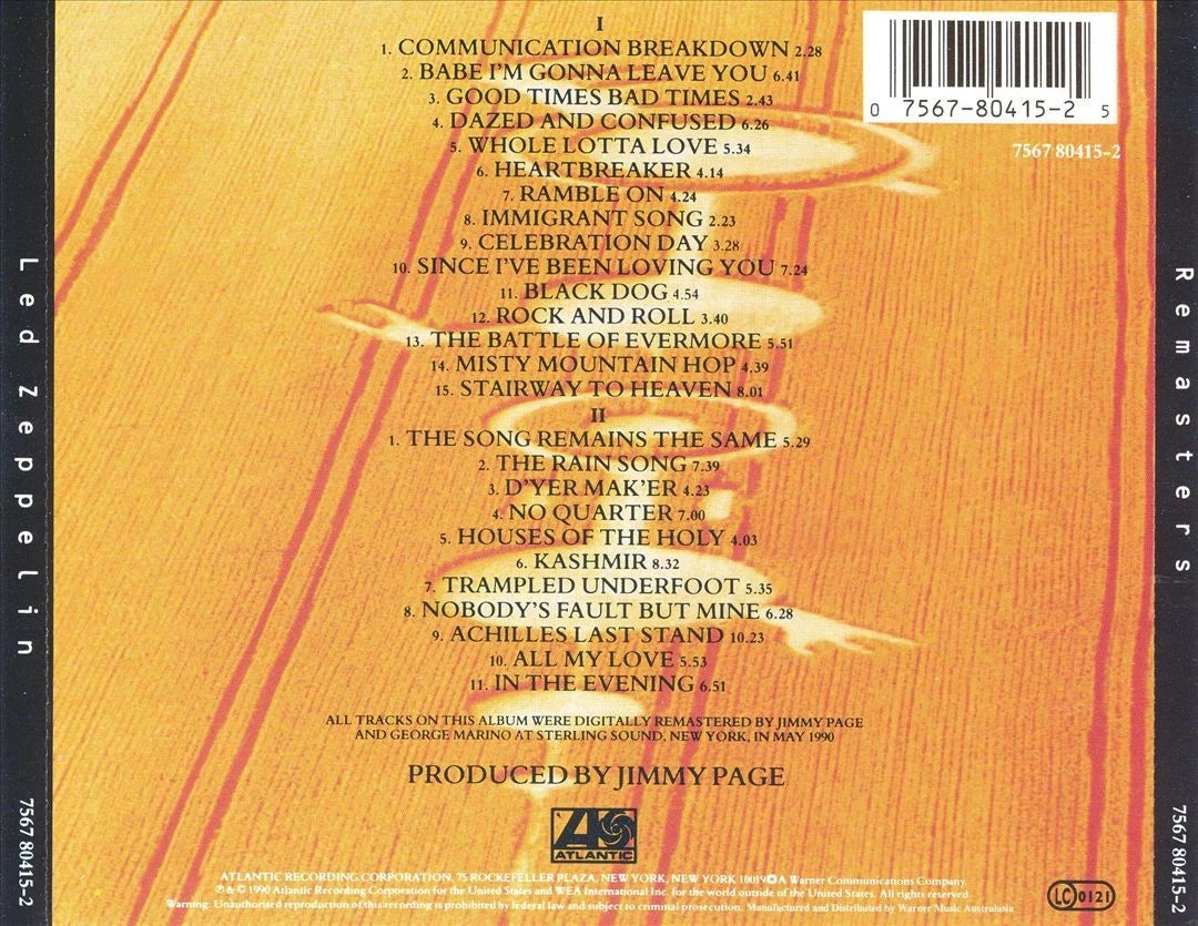 Led Zeppelin -  Remasters 2CD