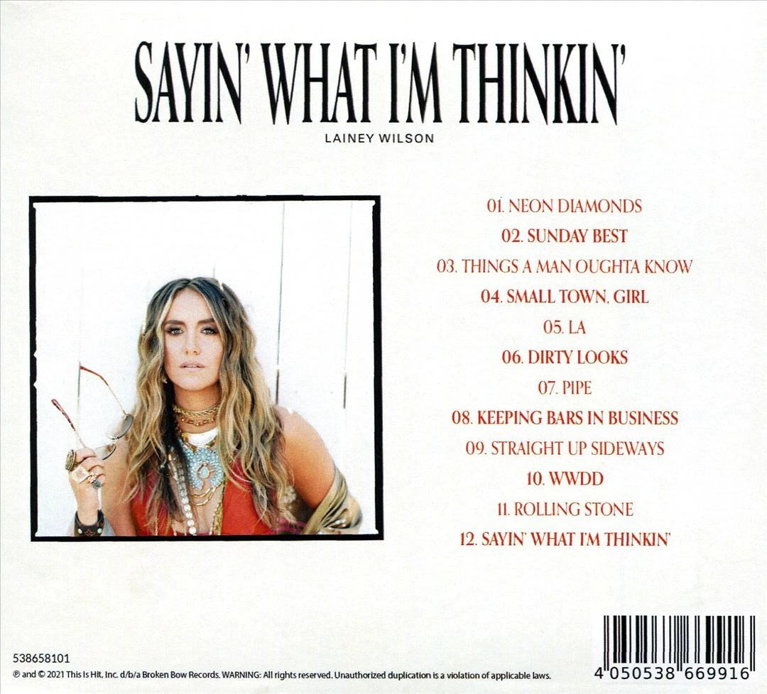 Lainey Wilson - Sayin' What I'm Thinkin' CD