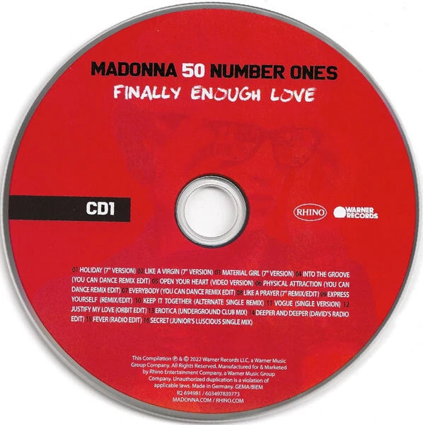 Madonna - Finally Enough Love: 50 Number Ones 3CD