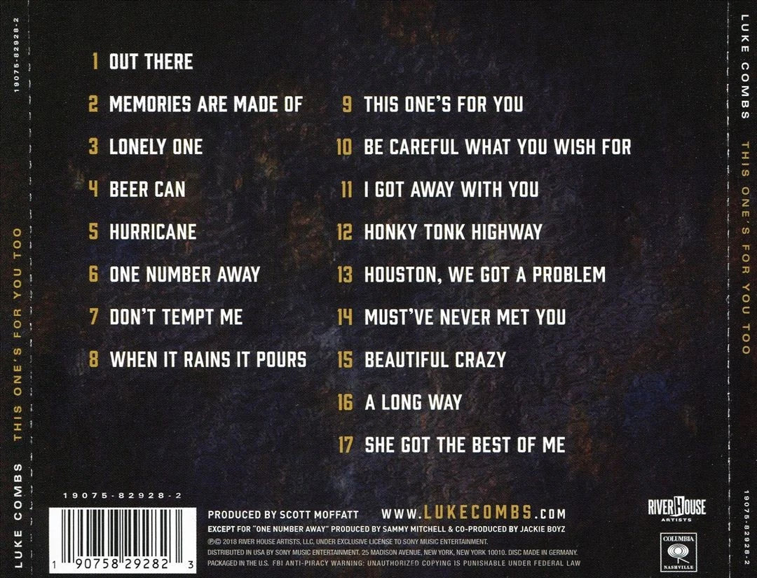 Luke Combs - This One's For You Too CD