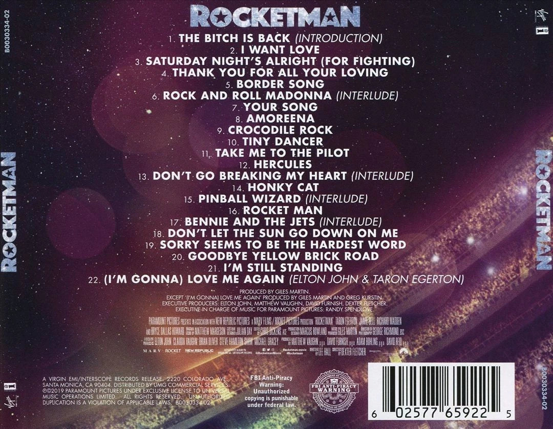 Elton John & Taron Egerton - Rocketman CD