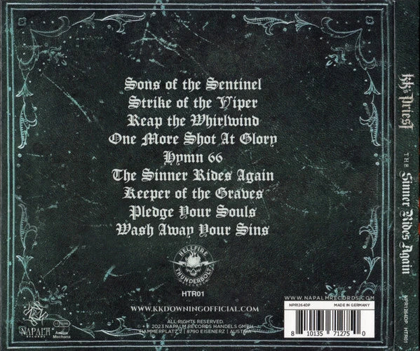 KK's Priest - The Sinner Rides Again CD