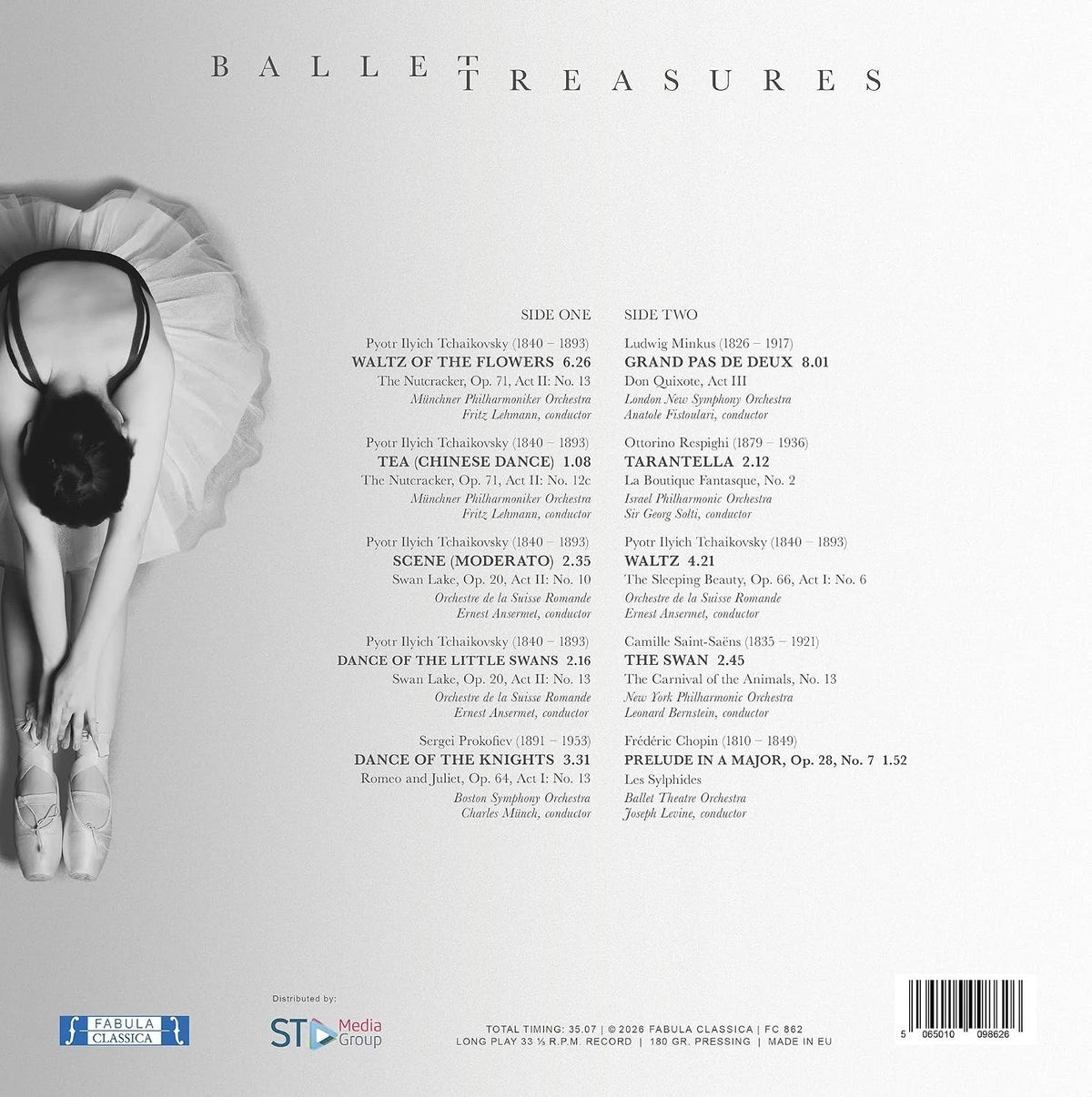 Various Artists - Ballet Treasures LP 12" Clear Vinyl Record - Limited Edition