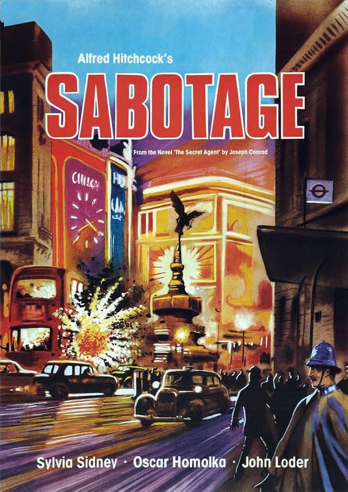 Sabotage (1936) [DVD] [Region Free] – Alfred Hitchcock British Spy Thriller product cover