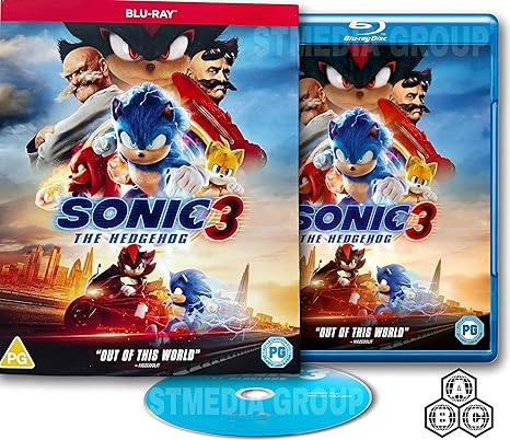 Sonic the Hedgehog 3 (Blu-ray) Tom Butler Krysten Ritter Tika Sumpter Adam Pally Lee Majdoub product cover