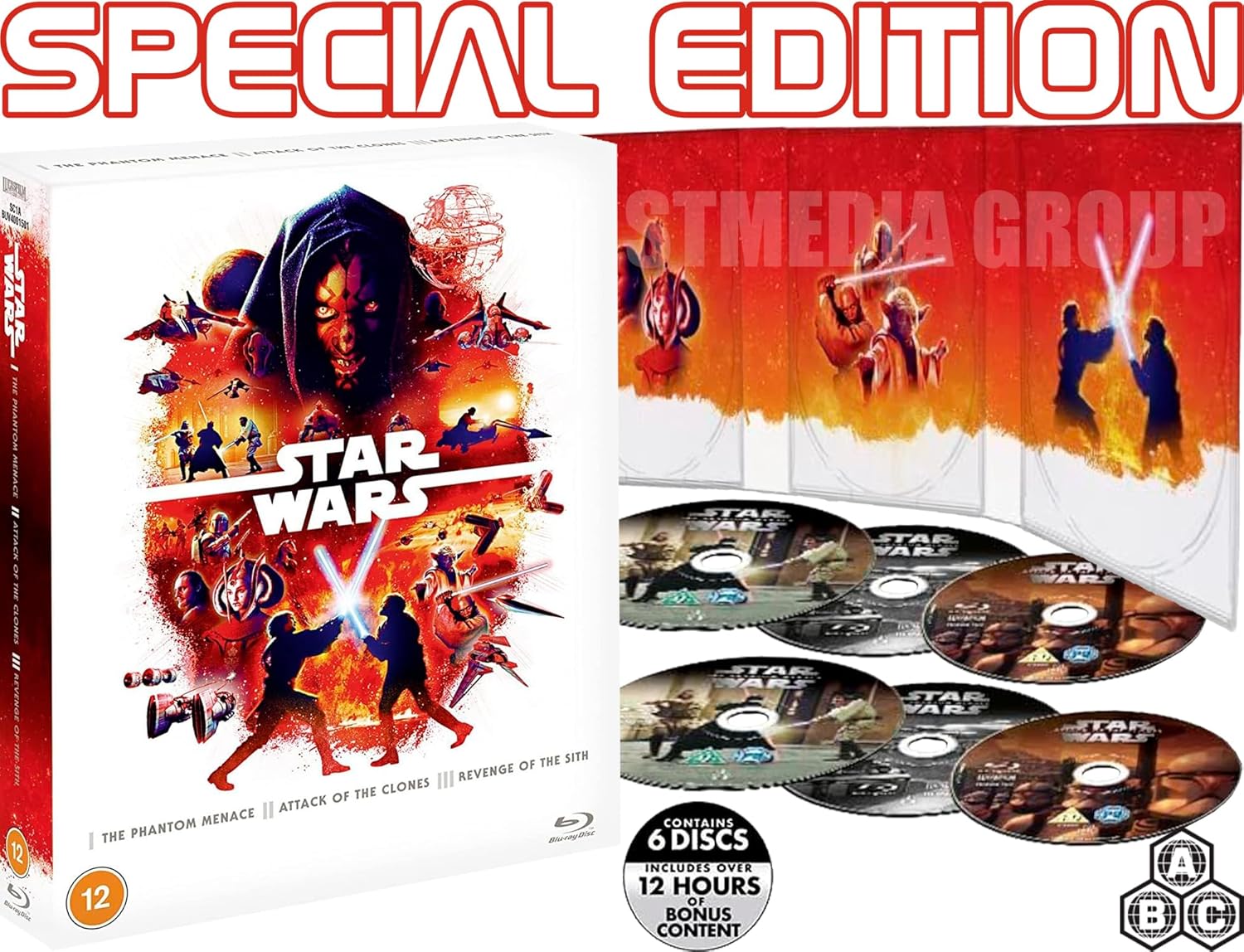 Star Wars Prequel Trilogy Box Set Blu-ray Episodes 1-3 Region Free product cover