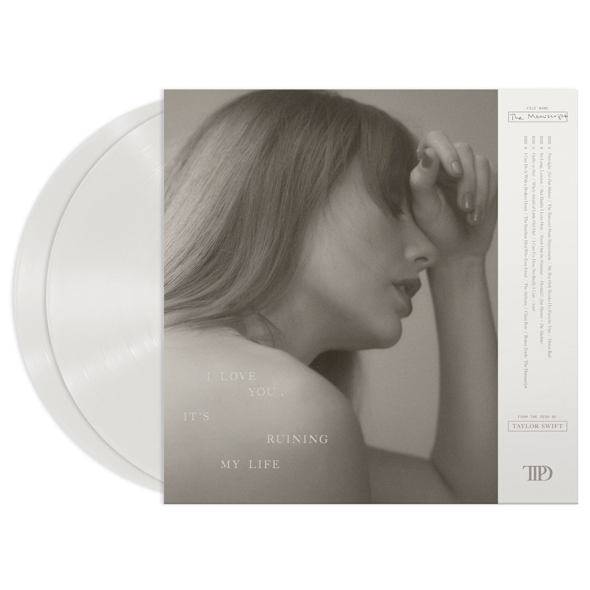Taylor Swift The Tortured Poets Department [Explicit Content] (Ghosted White Colored Vinyl, Bonus Track) (2 Lp's)