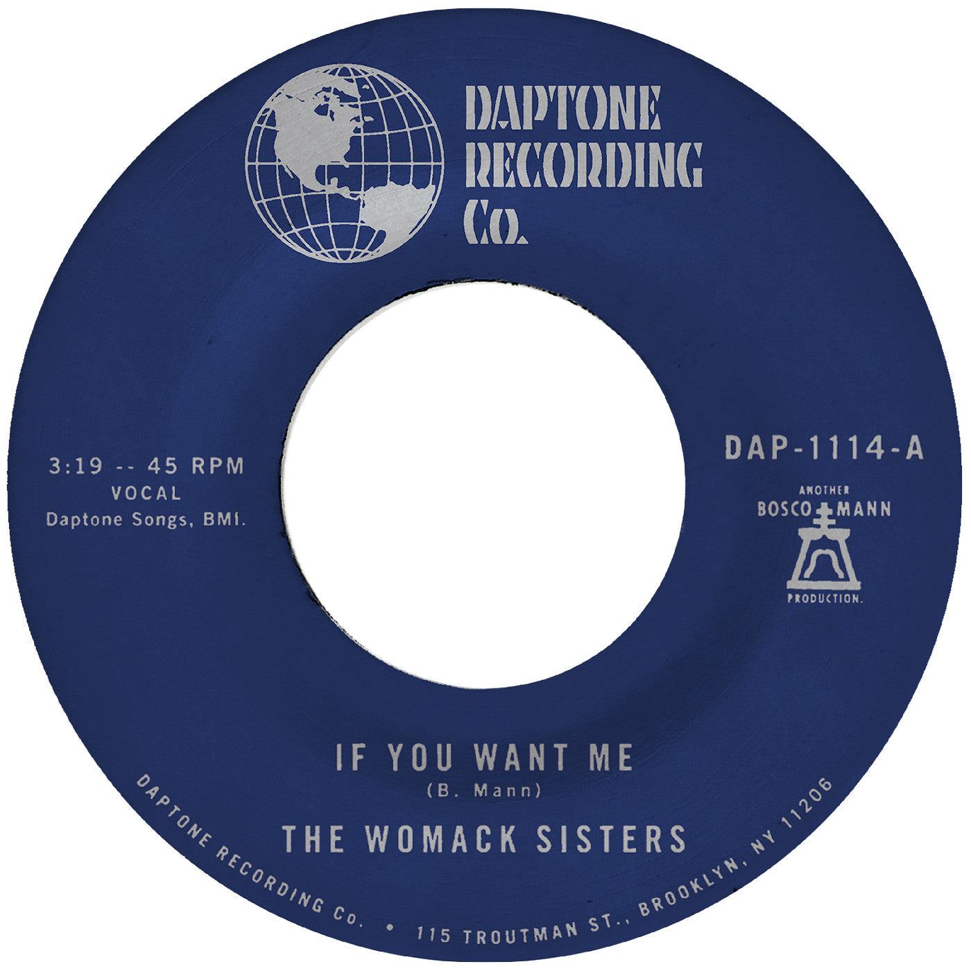The Womack Sisters If You Want Me B/W I Just Don'T Want You (To Say Goodbye)