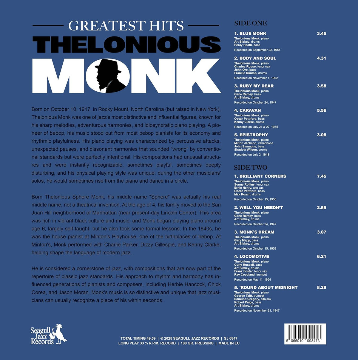 Thelonious Monk - Greatest Hits - Limited Color Edition Splatter [LP] "12 product image 5