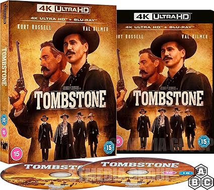 Tombstone 4K Ultra HD and Blu-ray set with Kurt Russell and Val Kilmer cover art