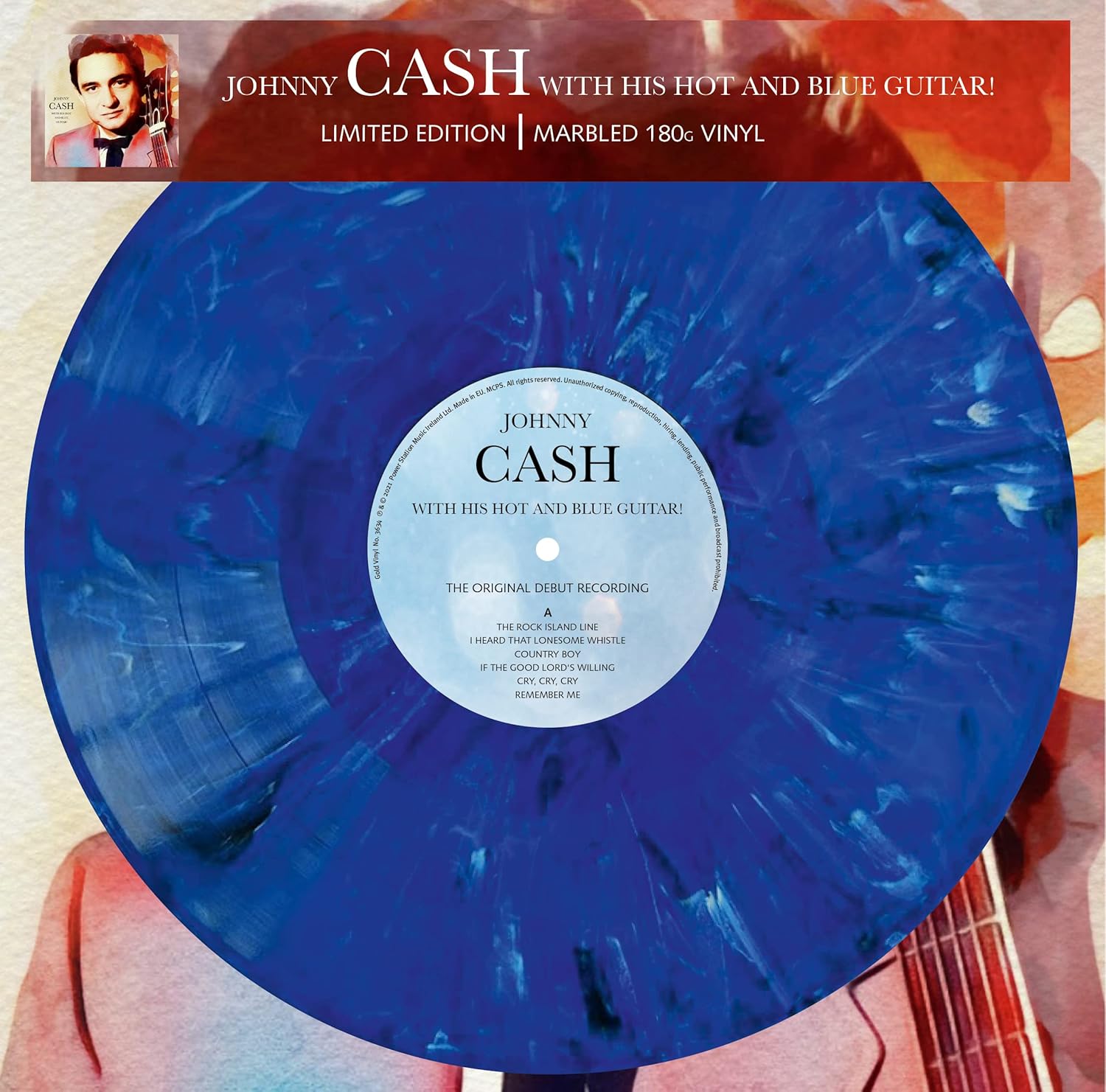 With His Hot & Blue Guitar Johnny Cash (Vinyl Record) product cover